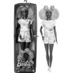 Barbie Fashionista - Afro haj Barbie batikolt ruhban